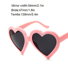 Heart Shaped Sunglasses Metal Frame Sunscreen Glasses