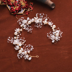 Single Pearl Hair Vine Headband Bridal Wedding Hair Accessory