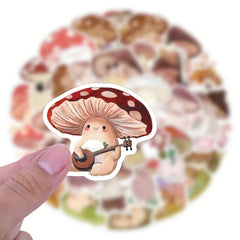 60pcs Mushroom Friends Graffiti Stickers DIY Waterproof Mobile Luggage Stickers