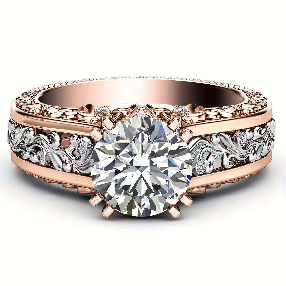 Stainless Steel Couples Rings Engagement Rings Rose
