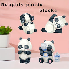 Naughty Panda Model Splicing Building Blocks Toy
