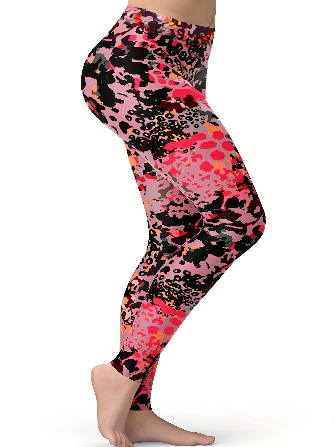  High Rise Leopard Print Leggings