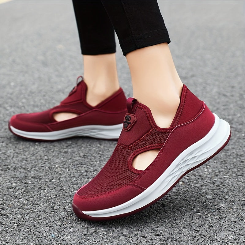 Women's Mesh Slip-on Walking Shoes Lightweight Outdoor Casual Sneakers