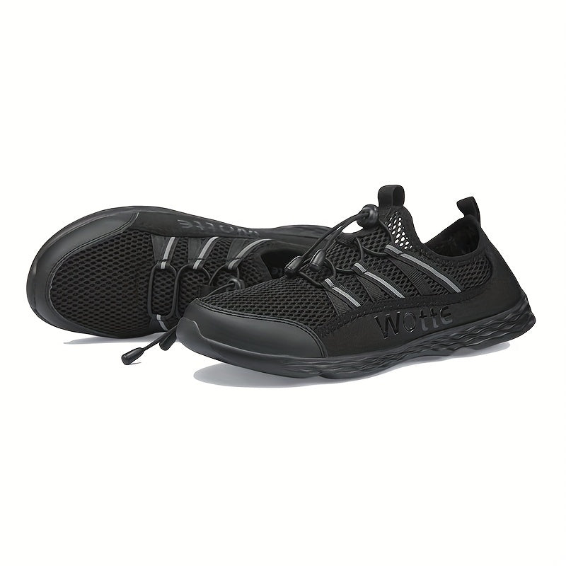 Men's Mesh Drawstring Water Shoes Lightweight Non Slip Outdoor Shoes