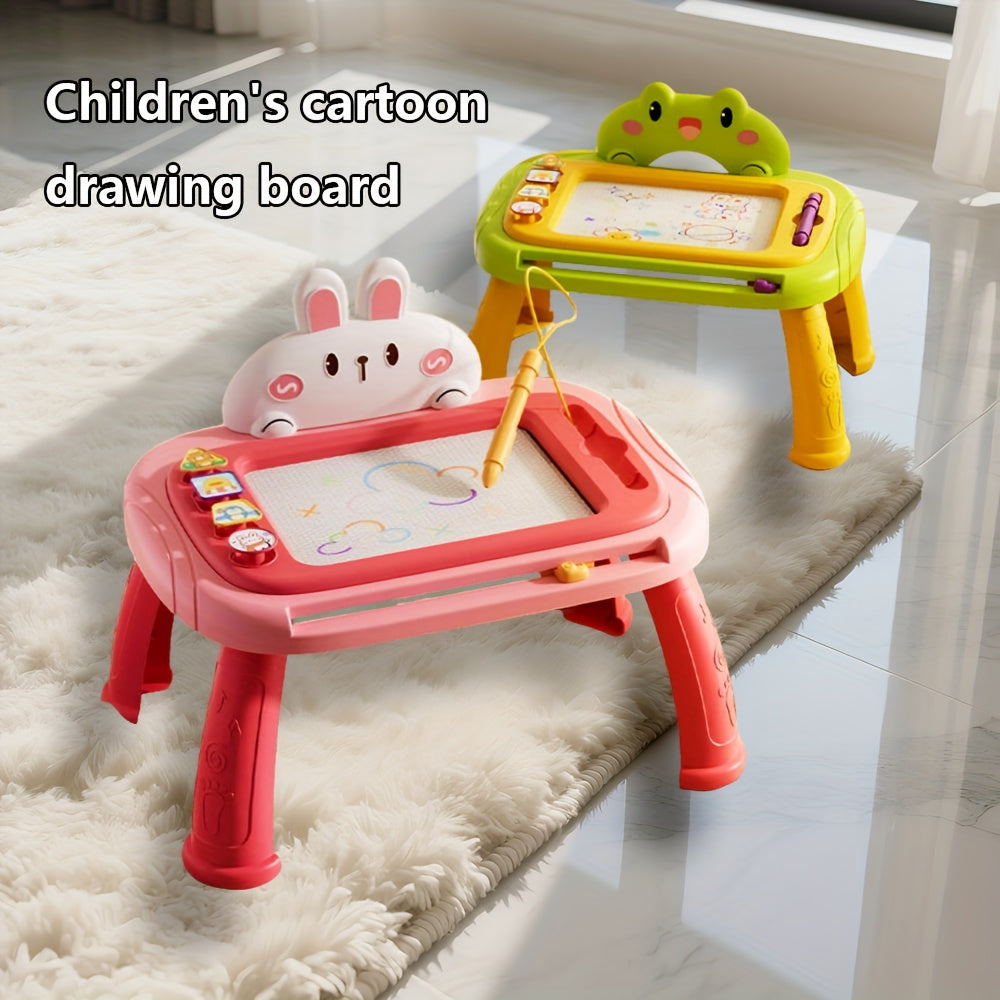Kids Erasable Drawing Board with Storage Pink & Green