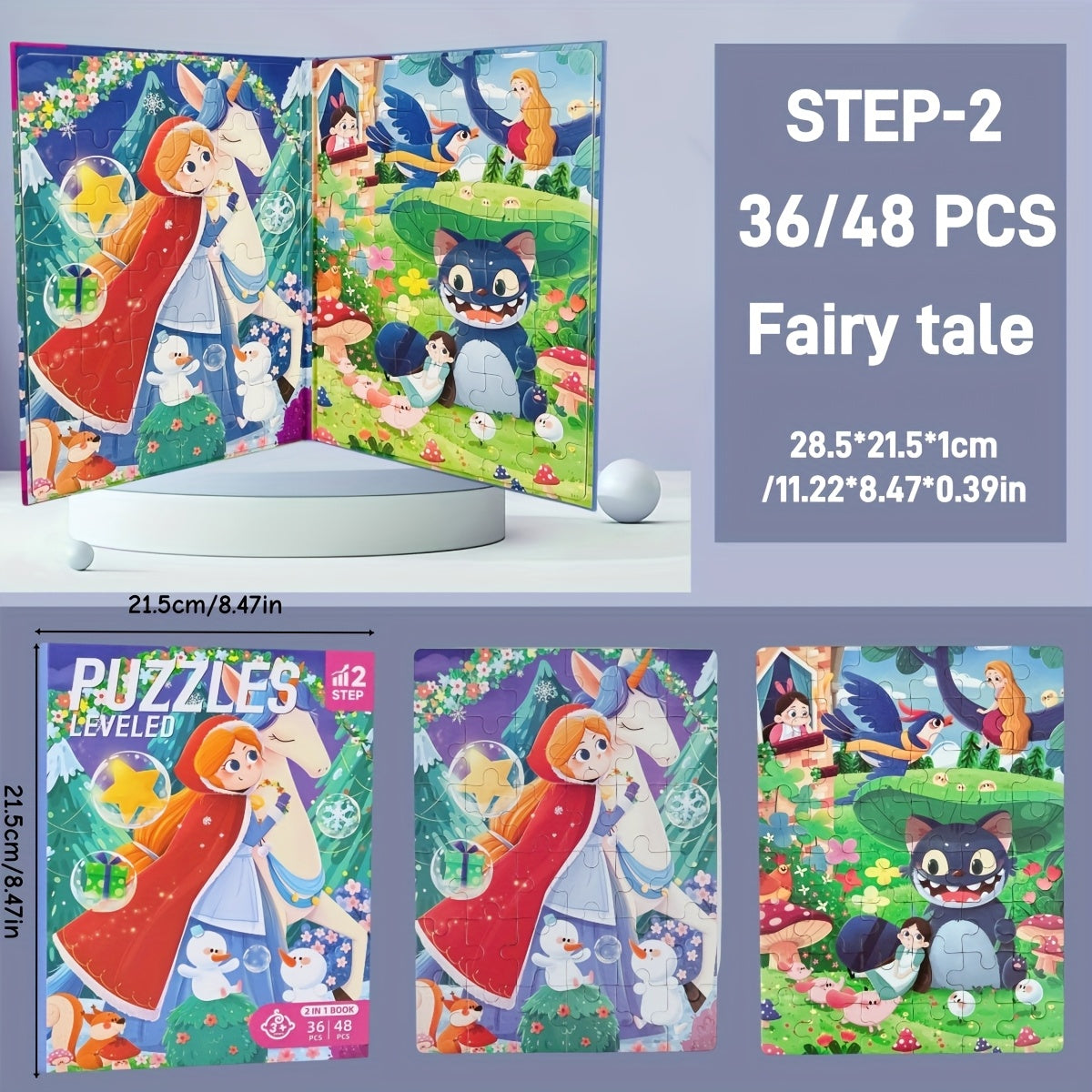 Fairy Tale Puzzle with Bunny Ears & Magical Creatures - Educational Toy