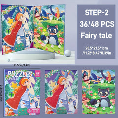 Fairy Tale Puzzle with Bunny Ears & Magical Creatures - Educational Toy