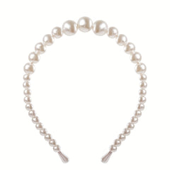 Faux Pearl Decor Headband Bridal Headdress