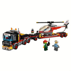 City Bricks Heavy Cargo Transport Helicopter Truck Building Blocks Toys