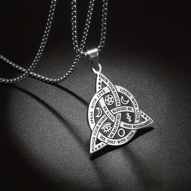 Viking Witch Celtic Knot Pendant Necklace Gothic Necklace