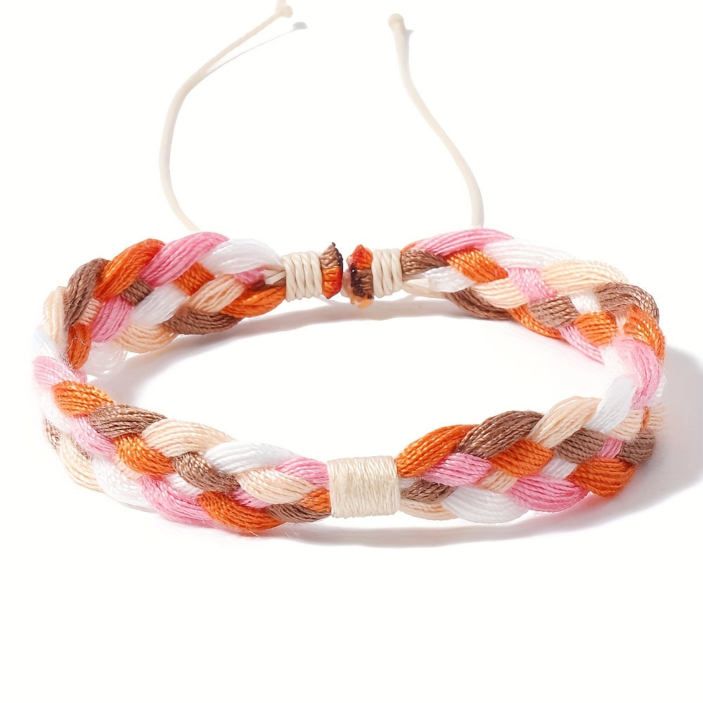 Gradient Braided Friendship Bracelet Summer Beach Ornament