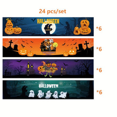 Halloween Theme Waterproof Bottle Stickers for Decorations