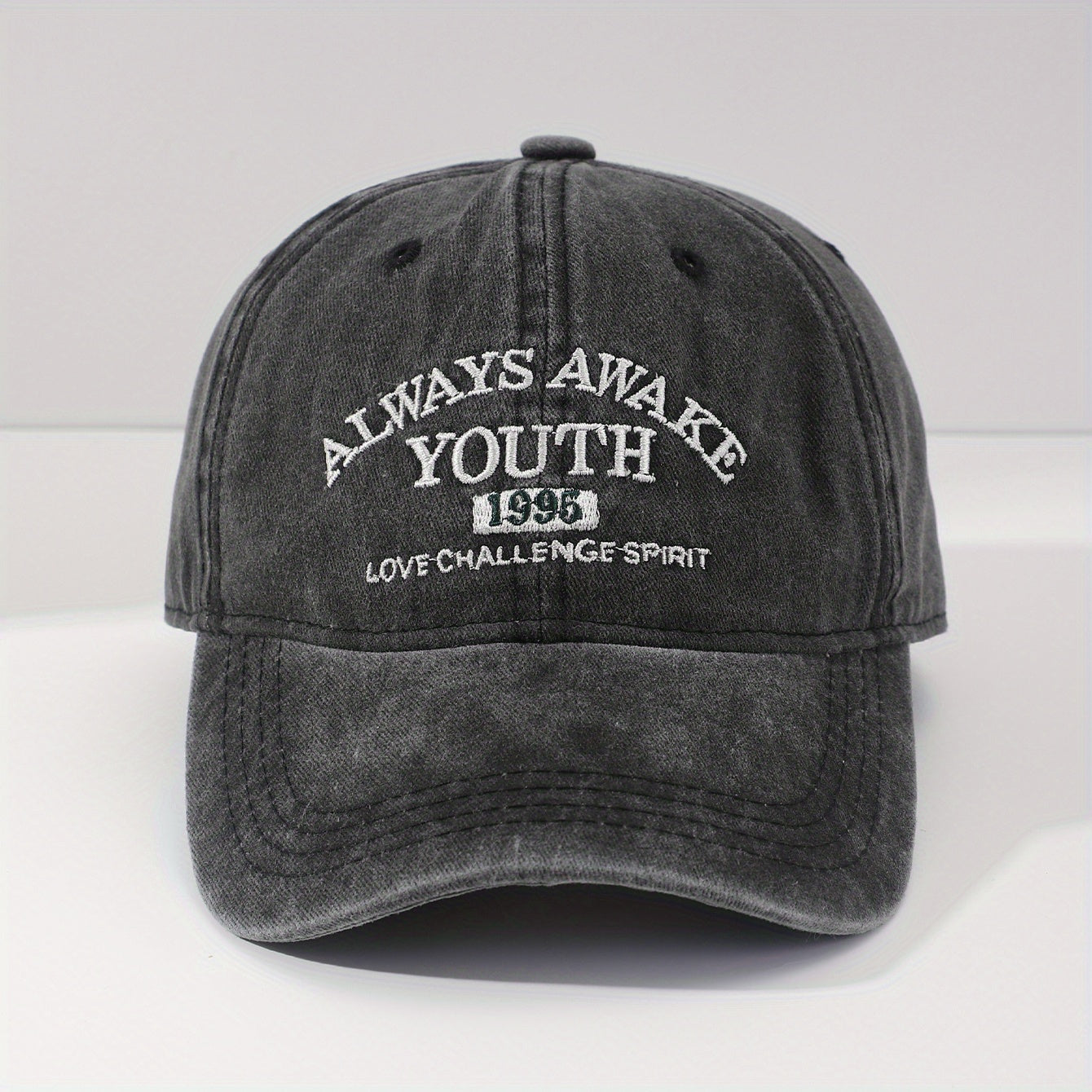 Men's Washed Trucker Hat Alphabet Baseball Cap