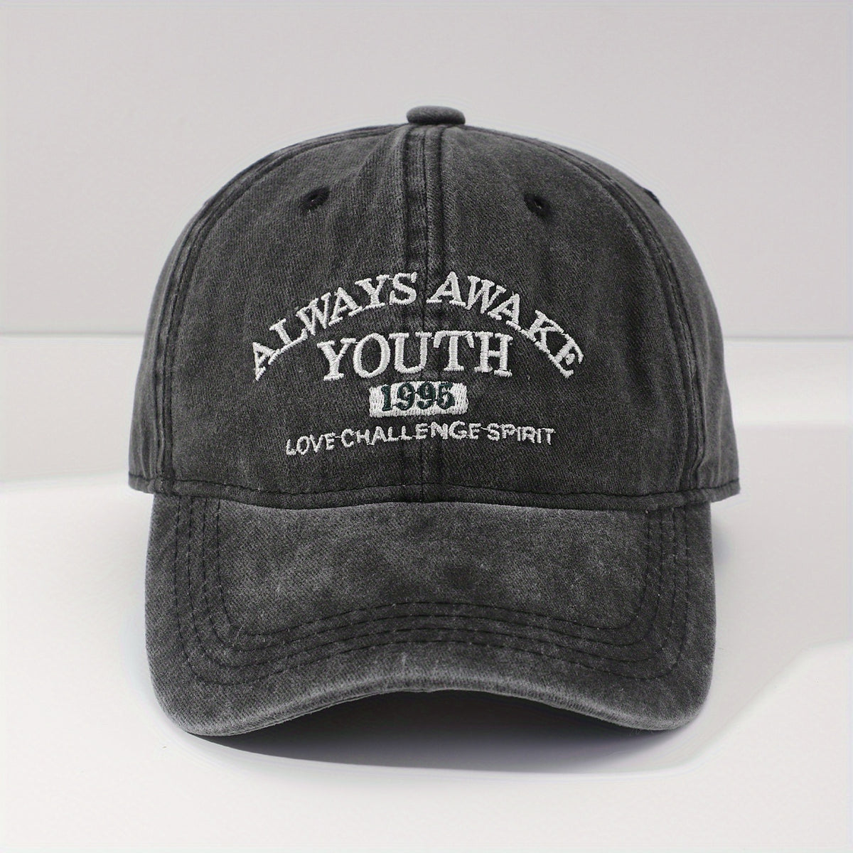 Men's Washed Trucker Hat Alphabet Baseball Cap