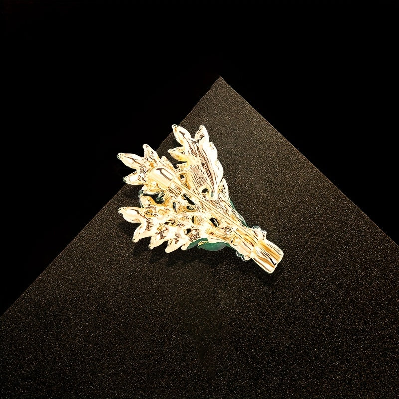 Vintage Lavender Rhinestone Wings Brooch For Men Suit Rhinestone Brooch