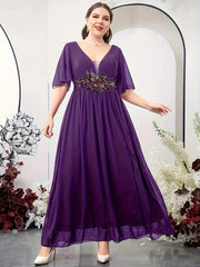  Floral Print Maxi Overlay Party Dress