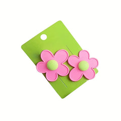 2Packs Flower Hair Clip Barrette Retro Floral Hair Clips Girls Women Kids