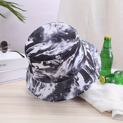Tie Dye Print Bucket Hat Unisex Double Sided Street Basin Hat