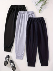 3pcs Boys Casual Long Pants for Spring and Autumn Kids Clothing