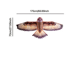 Brown Owl Kite With D handle And Flying Lines