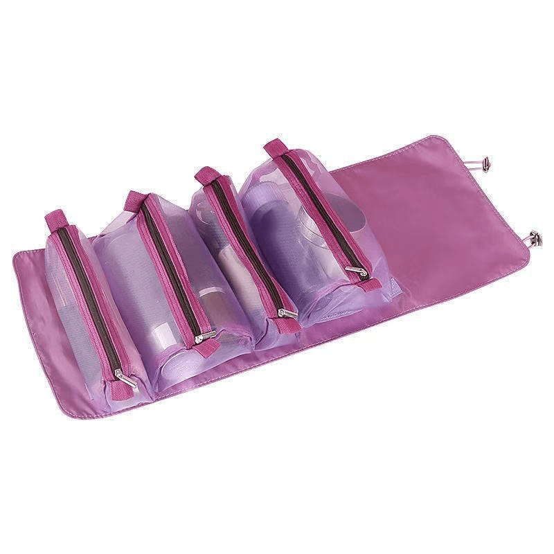 Portable Large Makeup Bag 4 In 1 Removable With Zipper