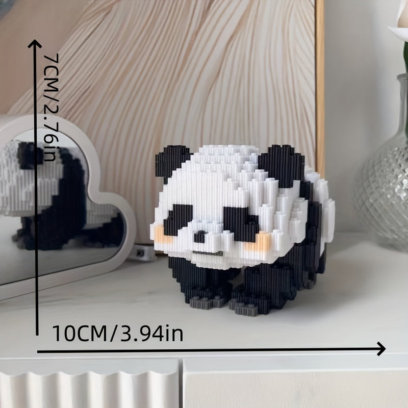 3000 Panda Model Building Blocks Set DIY 3D Puzzle Blocks Mixed Colors