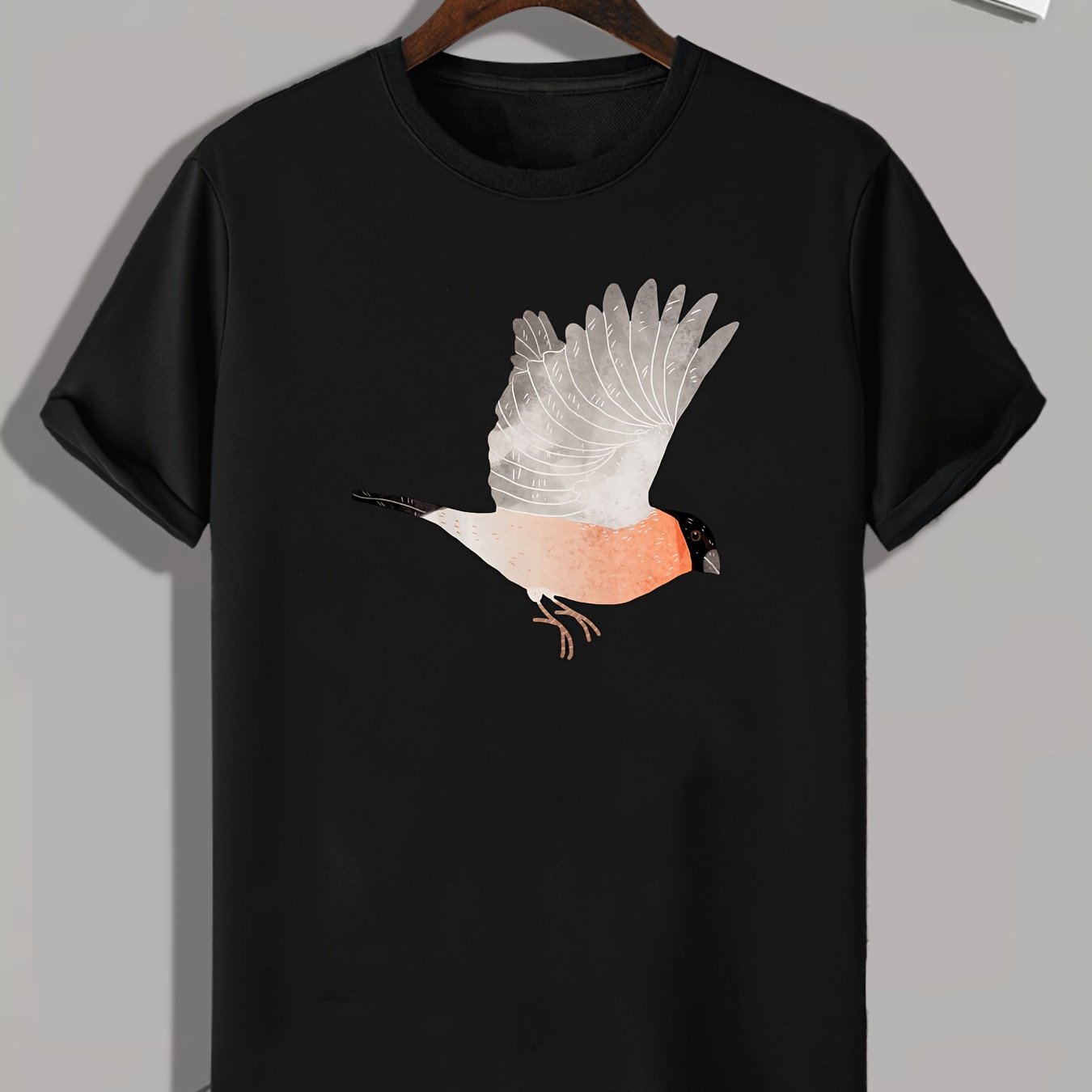 Bird Print Men's Graphic T shirt for Summer