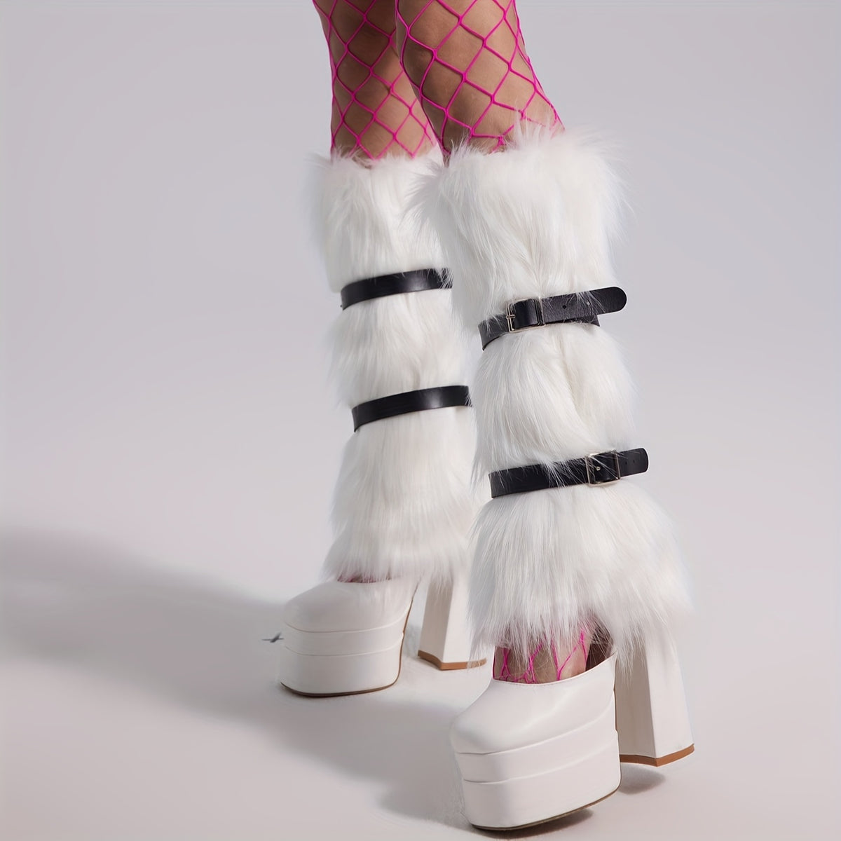 Women's Fuzzy Leg Warmers Knee High Socks