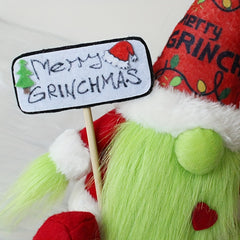 Halloween Grinch Monster Doll with Long Green Beard