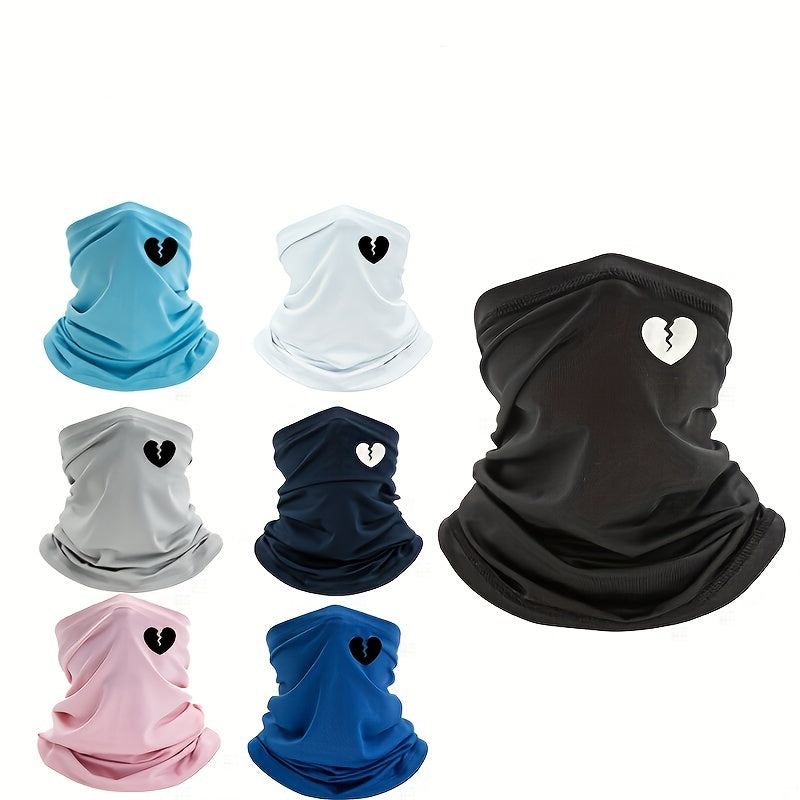 Broken Heart Print Mask Unisex Windproof Neck Gaiter
