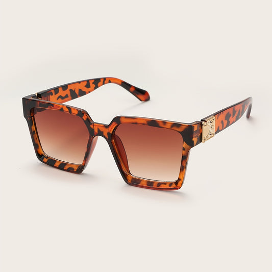Vintage Oversized Square Sunglasses Women Mirror Lenses