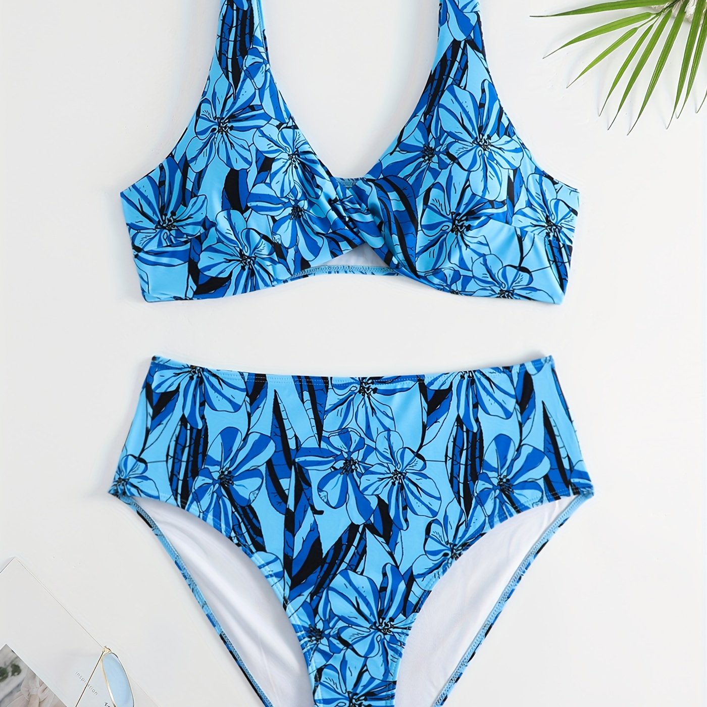Boho Bikini Set Plus Floral Twist Bra & Panty Swimsuit