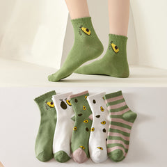 Avocado Print Socks Women's Comfy Stockings & Hosiery