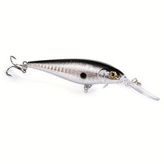 Floating Minnow Fishing Lure Long Tongue Crankbait Treble Hooks Bass Pike Tackle