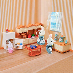 54pc Dollhouse Kitchen Set Simulated Stove Tableware Dishwasher Refrigerator
