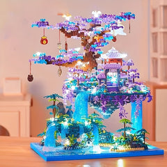 Creative Fairy Tower Handheld Building Blocks Toy ABS Material