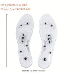 Acupressure Magnetic Massage Insoles Men Women Silicone Foot Massager Shoe Pad