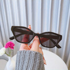 Cat Eye Sunglasses Gradient Lens Minimalist Square Frame Eyewear