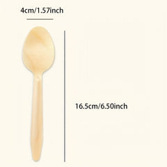 100pcs Disposable Wooden Spoons Biodegradable Bulk Birch Spoons