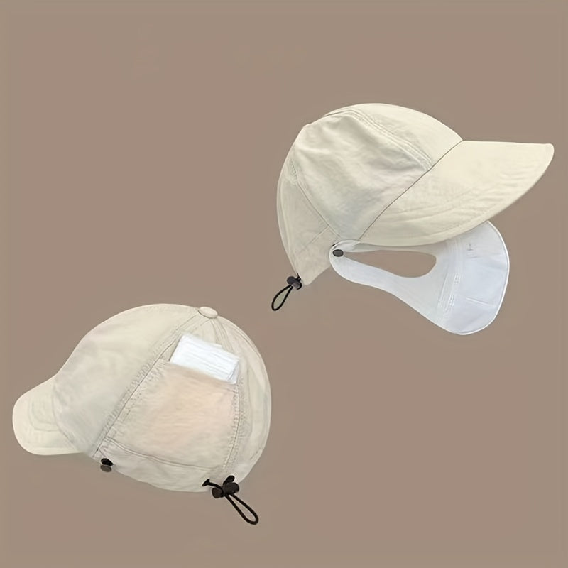 Hangable Mask Quick Drying Peaked Cap