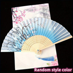 Silk Fan Chinese Folding Home Decoration Art Craft Gift Dancing Hand Fan