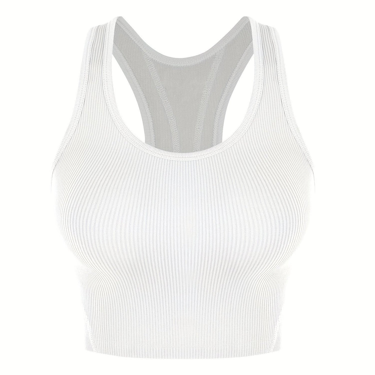 Crop Tops Racerback Yoga Vest Women Gym Seamless Ribbed Sleeveless Tank Tops