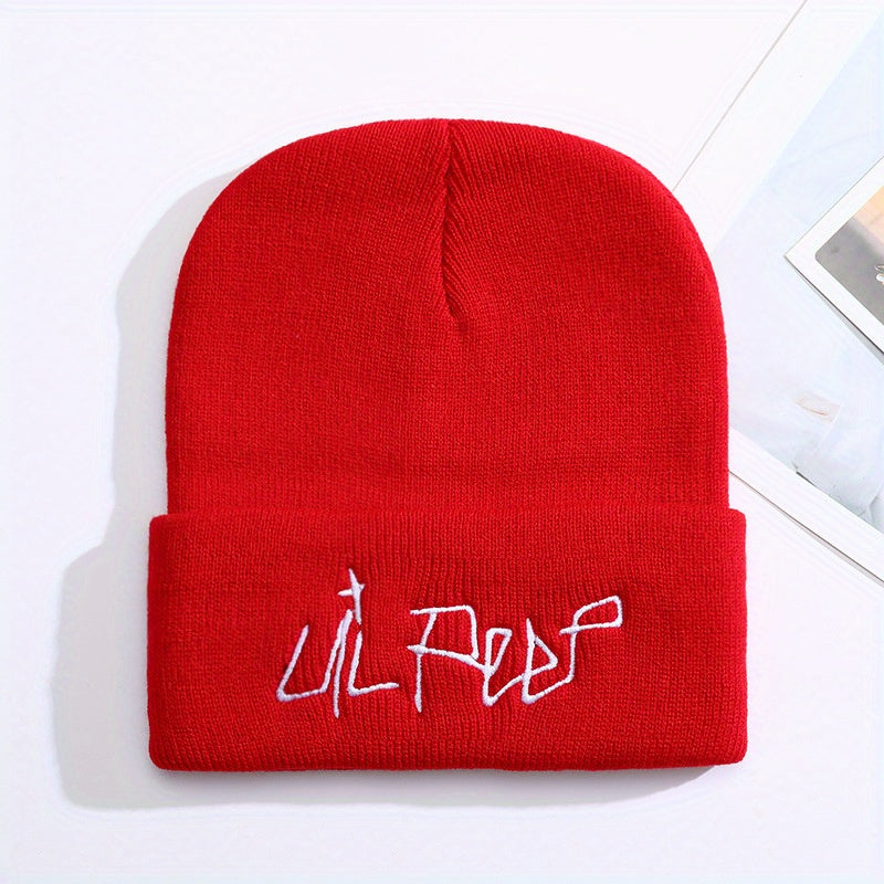 Lil Peep Cartoon Embroidered Warm Beanie Hat