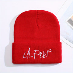 Lil Peep Cartoon Embroidered Warm Beanie Hat