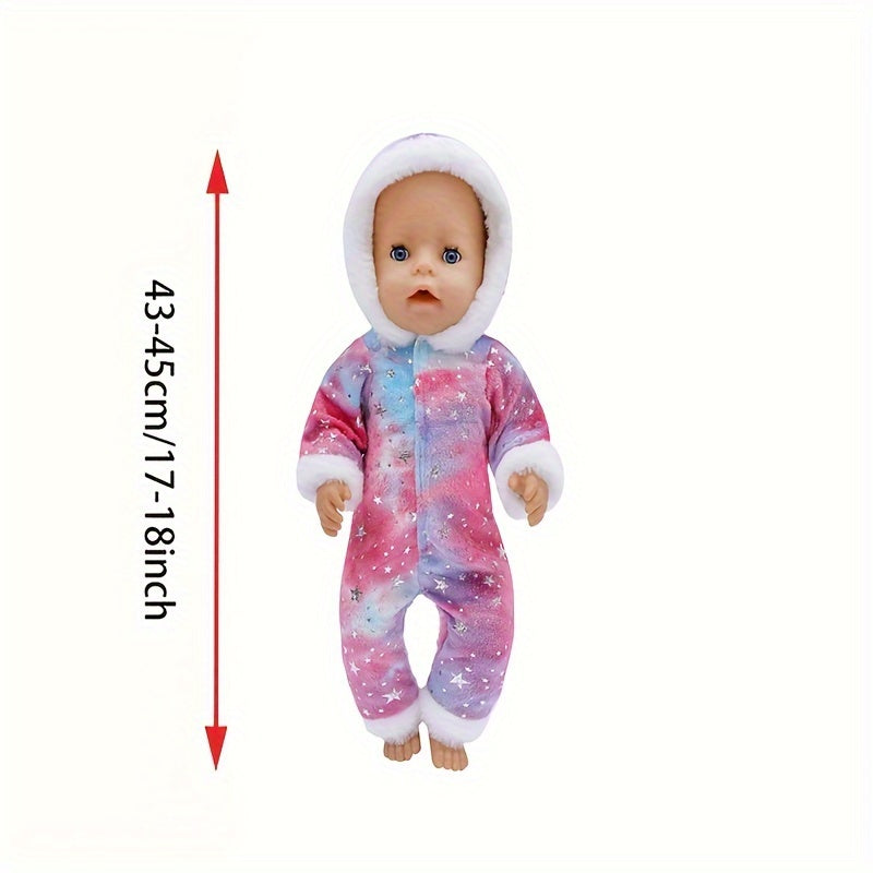 Plush Doll Onesie for 43 & 43 0cm Reborn Silicone Youngsters - Red