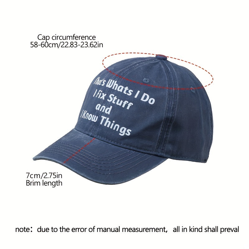 Man Horse Baseball Cap Printed Washed Distressed Cotton Sun Hats