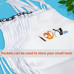 Kids Apron and Chef Hat Set Skincare-Friendly with Pockets
