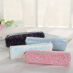 Glitter Powder Pencil Case Oxford Cloth Study Stationery Organizer