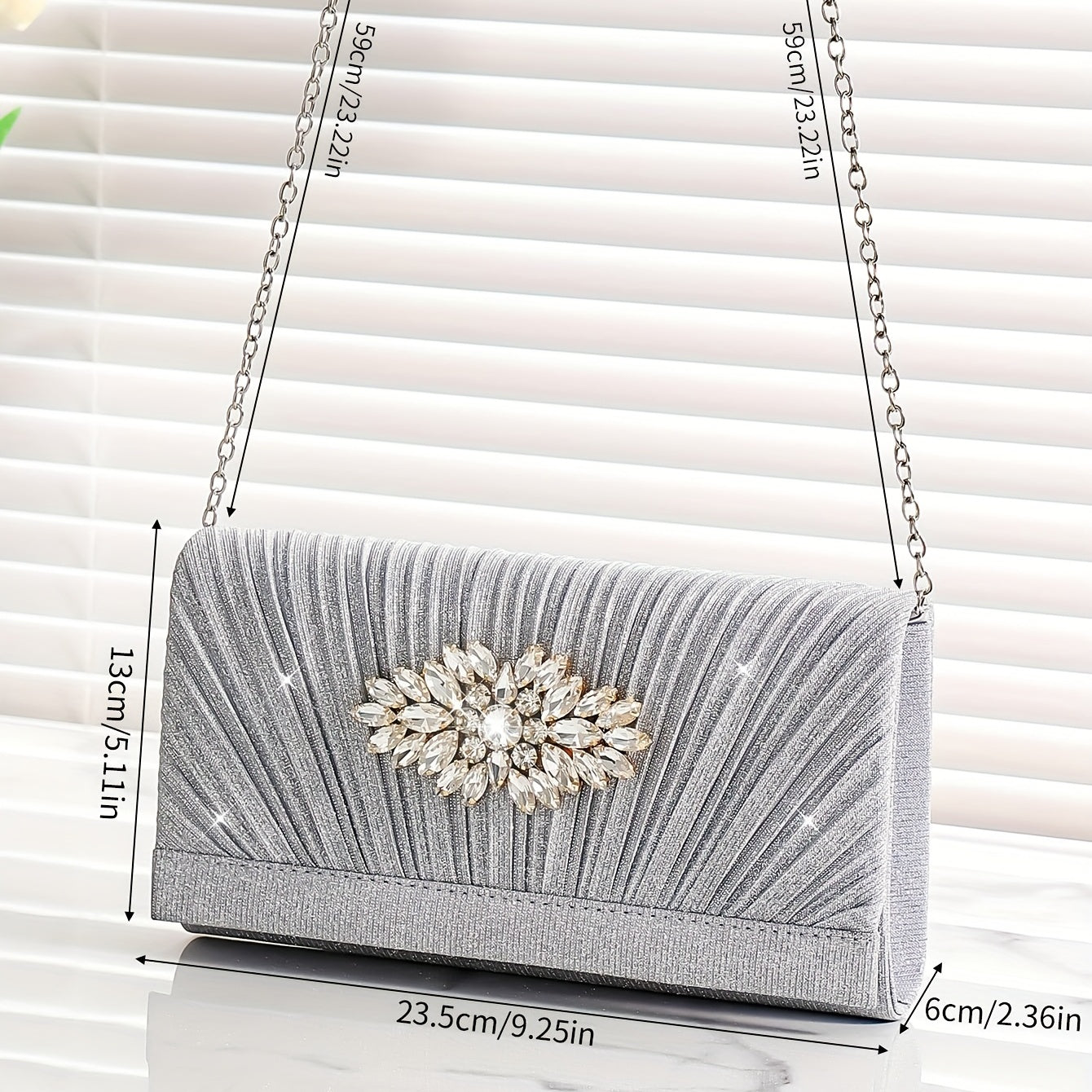 Glitter Rhinestone Evening Bag Dinner Clutch Purse Wedding Party Prom