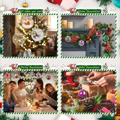 10 Clear Plastic Fillable Christmas Ornaments DIY Crafts Balls Kit